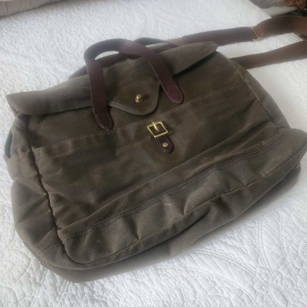 J. Crew Factory Khaki and Dark Brown Men's Backpack